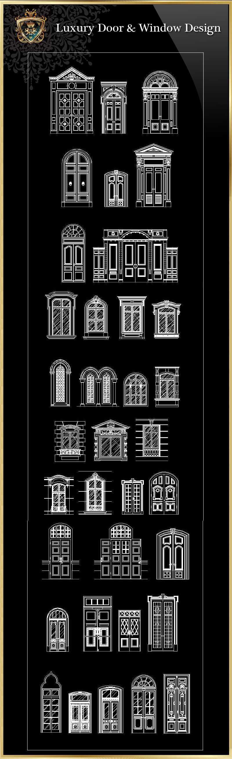 ★【Luxury Door & Window】Luxury home, Luxury Villas, Luxury Palace, Architecture Ornamental Parts, Decorative Inserts & Accessories, Handrail & Stairway Parts, Outdoor House Accessories, Euro Architectural Components, Arcade